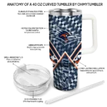 personalized utsa roadrunners chevron angle orange curved tumbler best selling.webp