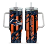 personalized utsa roadrunners claw cut orange black curved tumbler best selling.webp