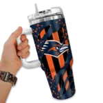 personalized utsa roadrunners claw cut orange black curved tumbler best selling.webp