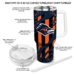 personalized utsa roadrunners claw cut orange black curved tumbler best selling.webp