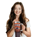 personalized utsa roadrunners hex texture orange curved tumbler best selling.webp
