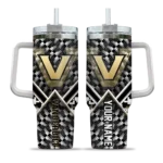 personalized vanderbilt commodores chevron angle black curved tumbler best selling.webp
