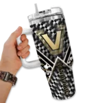 personalized vanderbilt commodores chevron angle black curved tumbler best selling.webp