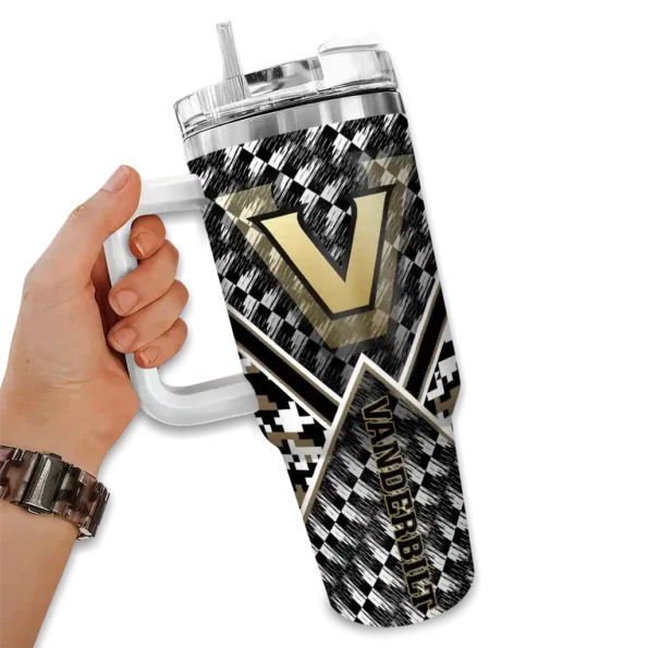 personalized vanderbilt commodores chevron angle black curved tumbler fashion forward.webp