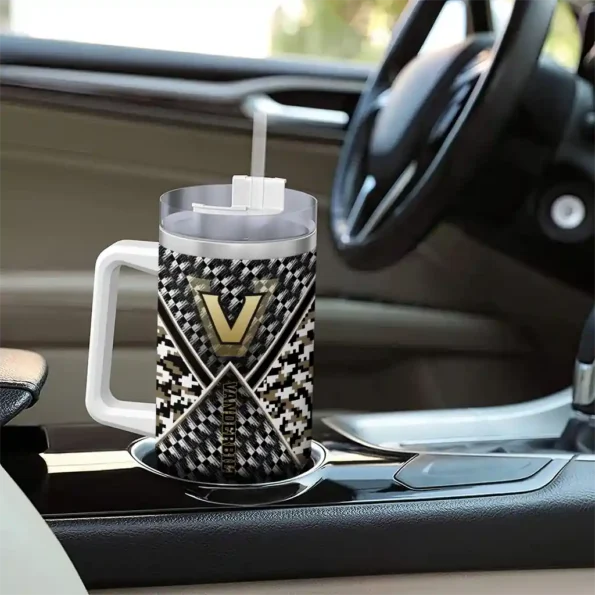 personalized vanderbilt commodores chevron angle black curved tumbler trendy.webp