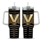 personalized vanderbilt commodores chevron layers black curved tumbler best selling.webp