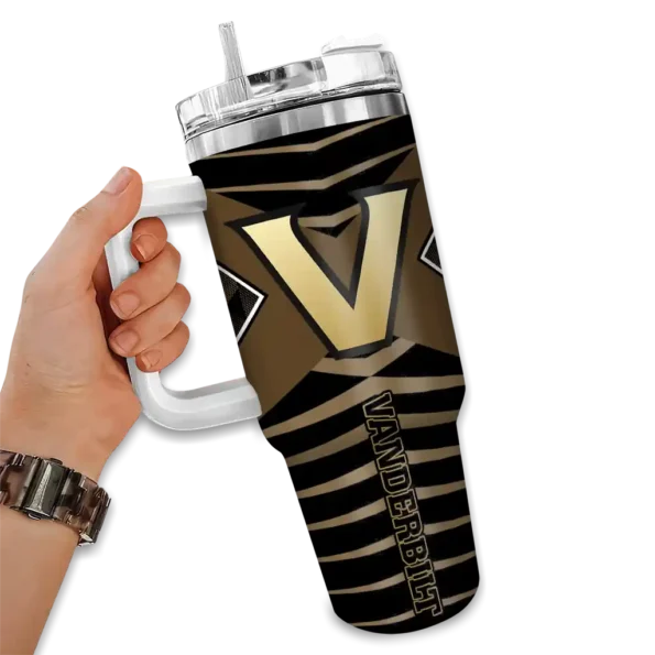 personalized vanderbilt commodores chevron layers black curved tumbler fashion forward.webp