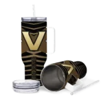 personalized vanderbilt commodores chevron layers black curved tumbler best selling.webp