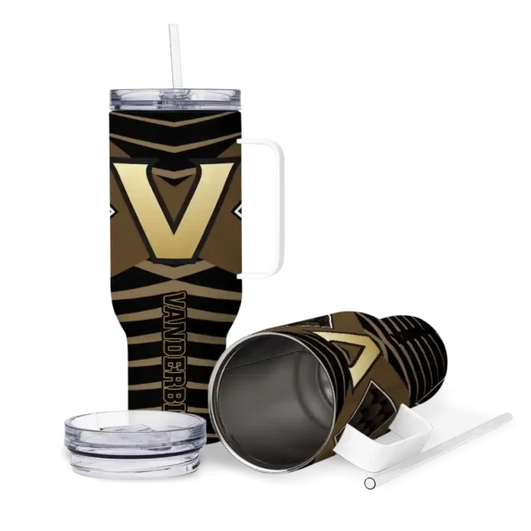 personalized vanderbilt commodores chevron layers black curved tumbler high quality.webp