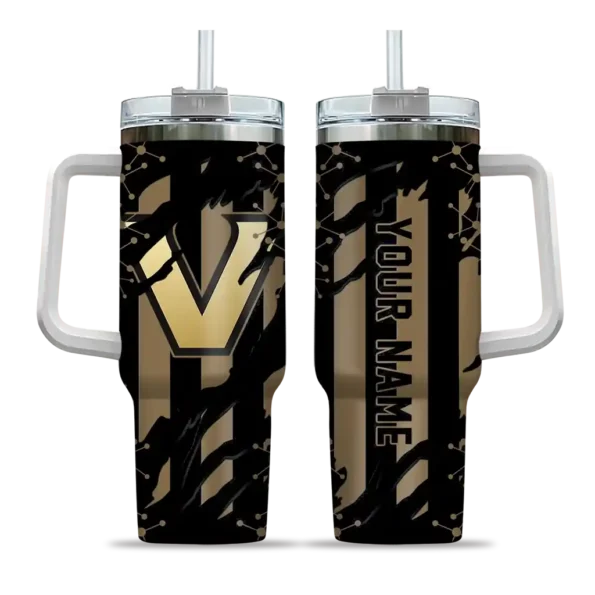 personalized vanderbilt commodores claw cut black curved tumbler best selling.webp