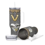 personalized vanderbilt commodores heart helmet motif black curved tumbler best selling.webp