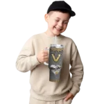 personalized vanderbilt commodores heart helmet motif black curved tumbler best selling.webp