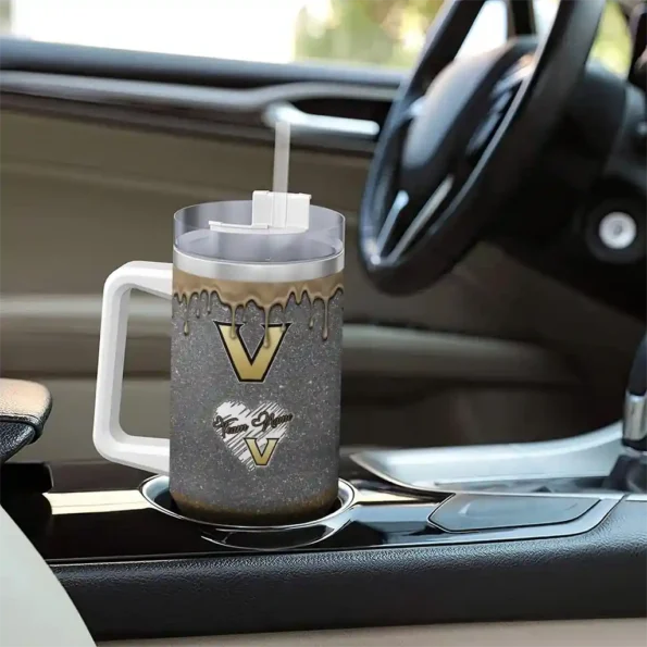 personalized vanderbilt commodores heart helmet motif black curved tumbler trendy.webp