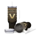 personalized vanderbilt commodores hex texture black curved tumbler best selling.webp