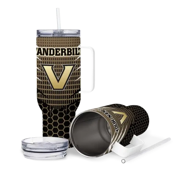 personalized vanderbilt commodores hex texture black curved tumbler high quality.webp