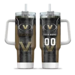 personalized vanderbilt commodores hexagon armor black curved tumbler best selling.webp