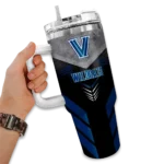 personalized villanova wildcats arrow armor navy black curved tumbler best selling.webp