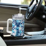 personalized villanova wildcats camo mashup navy white curved tumbler best selling.webp