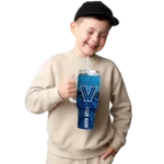 personalized villanova wildcats chevron stripe navy curved tumbler best selling.webp