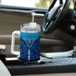personalized villanova wildcats chevron stripe navy curved tumbler best selling.webp