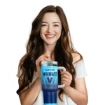 personalized villanova wildcats gradient dots navy curved tumbler best selling.webp