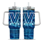personalized villanova wildcats honey streaks navy curved tumbler best selling.webp