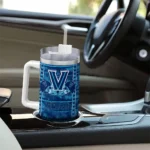 personalized villanova wildcats honey streaks navy curved tumbler best selling.webp