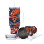 personalized virginia cavaliers abstract paths blue curved tumbler best selling.webp