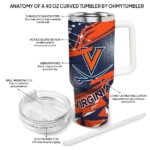 personalized virginia cavaliers abstract paths blue curved tumbler best selling.webp
