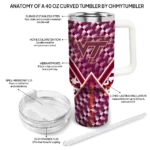 personalized virginia tech hokies chevron angle maroon curved tumbler best selling.webp