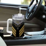personalized wake forest demon deacons arrow armor gold black curved tumbler best selling.webp