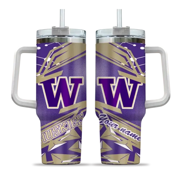 personalized washington huskies abstract paths purple curved tumbler best selling.webp