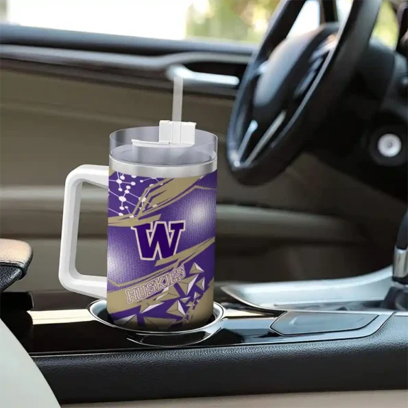 personalized washington huskies abstract paths purple curved tumbler trendy.webp