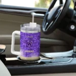 personalized washington huskies geometric prism purple curved tumbler best selling.webp