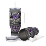 personalized washington huskies superman shield purple gray curved tumbler best selling.webp