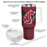 personalized washington state cougars chevron layers crimson curved tumbler best selling.webp