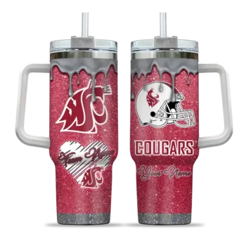 personalized washington state cougars heart helmet motif crimson curved tumbler best selling.webp