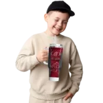 personalized washington state cougars hexagon armor crimson curved tumbler best selling.webp
