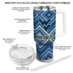 personalized west virginia mountaineers bold diamonds blue curved tumbler best selling.webp