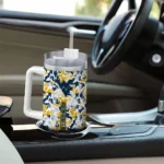 personalized west virginia mountaineers camo mashup blue white curved tumbler best selling.webp