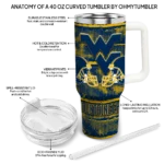 personalized west virginia mountaineers honey streaks blue curved tumbler best selling.webp