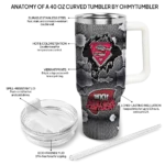 personalized western kentucky hilltoppers superman shield red gray curved tumbler best selling.webp