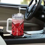 personalized wisconsin badgers chevron stripe red curved tumbler best selling.webp