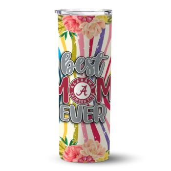 Alabama Crimson Tide Flower Cluster Skinny Tumbler