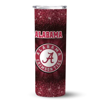 Alabama Crimson Tide Radiant Glitter Crimson Skinny Tumbler