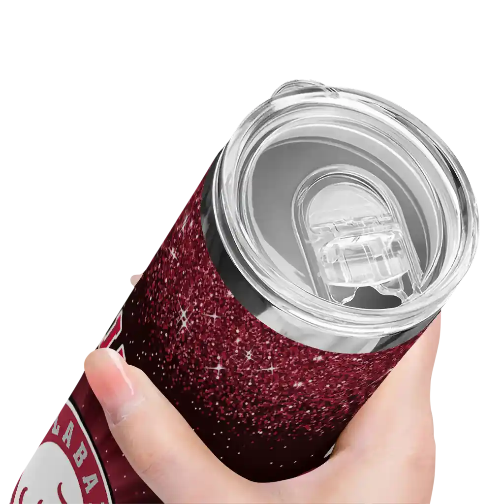 alabama-crimson-tide-radiant-glitter-crimson-skinny-tumbler-high-quality.webp
