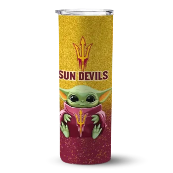 Arizona State Sun Devils Yoda Smile Maroon Skinny Tumbler