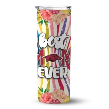 Arkansas Razorbacks Flower Cluster Skinny Tumbler