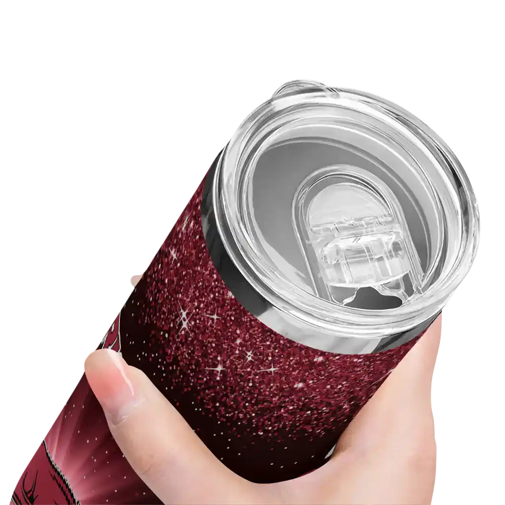 arkansas-razorbacks-radiant-glitter-red-skinny-tumbler-high-quality-1.webp