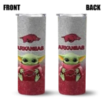 arkansas-razorbacks-yoda-smile-red-skinny-tumbler-best-selling-1.webp